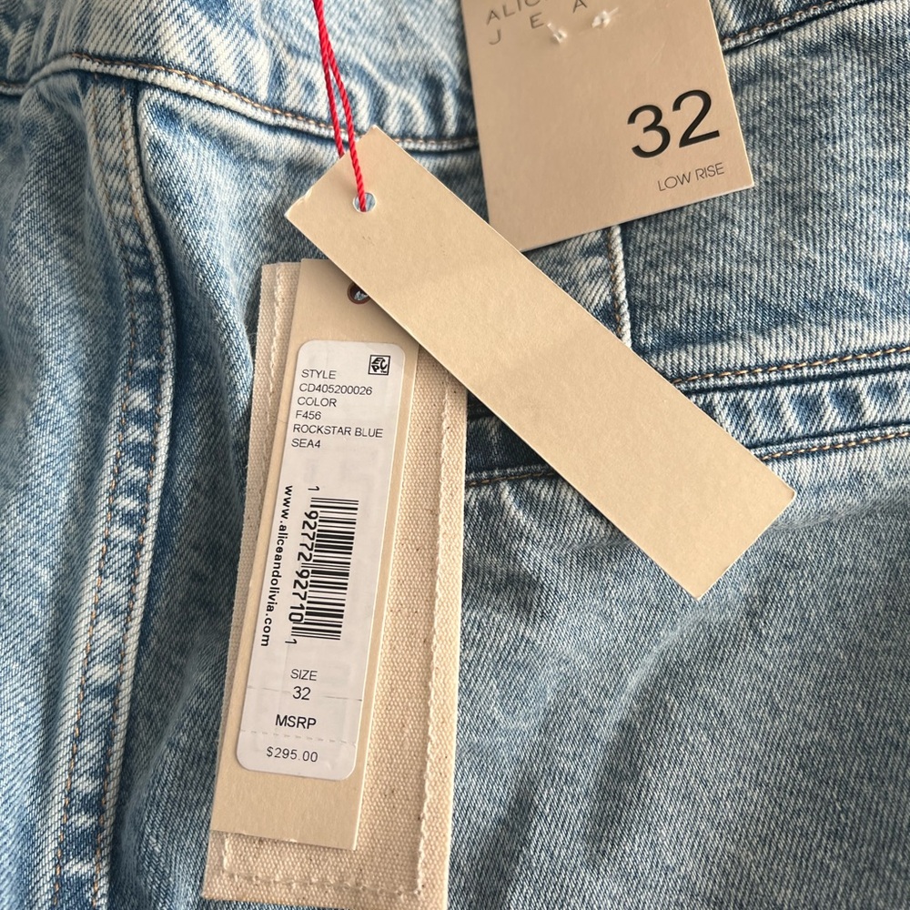 Alice + Olivia Light Blue Flare Jeans